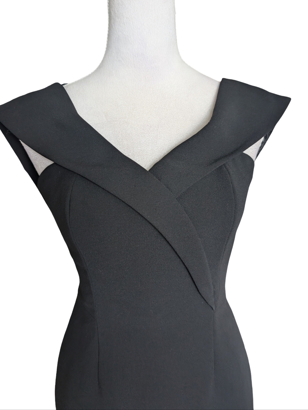 Reiss Haddi Black Off-Shoulder Sheath Dress Size 4 - Picture 7 of 12